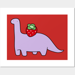 Strawberry Long Neck Dino Posters and Art